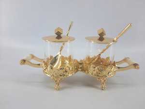 Bol de service en or poli 24 carats Design unique Décoration de maison et de table pour fruits secs Article cadeau en métal de qualité supérieure - Product Image 3