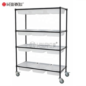 Carro de almacenamiento ajustable de 4 niveles para pedidos de comercio electrónico - Product Image 2