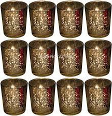 Table Mounted Hanging Mosaic Glass <b>Tealight</b> Votive Candle <b>Holder</b> with Metal Frame Diwali Decorations Items for Home and Diwali - Product Image 2