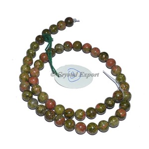 Unakite Gemstone Beads Line | Healing Gemstone Beaded Strand - Product Image 1