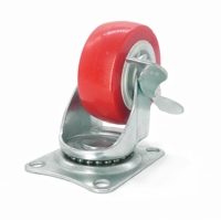 Ztto — roulettes à roulettes légères plaquées Zinc, petite roue à roulette pour pied de Table de meubles rouges, 1.5 pouces, livraison gratuite