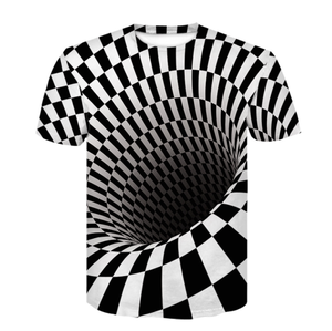 T-Shirt à manches courtes et col rond pour hommes, vêtement décontracté, imprimé 3D, motif coloré, trois dimensions, nouvelle mode été 2022 - Product Image 1
