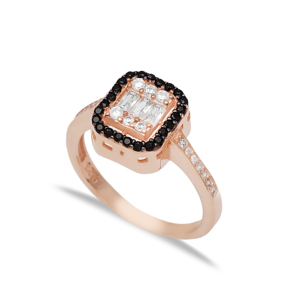 Anillo de racimo cuadrado con forma geométrica para mujer, joyería de plata de ley 925 artesanal, elegante, venta al por mayor - Product Image 5