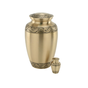Urna de cremación de metal de calidad superior, diseño lujoso, hermosas urnas grabadas para cenizas humanas, suministros de entierro, urna de metal para cenizas - Product Image 5