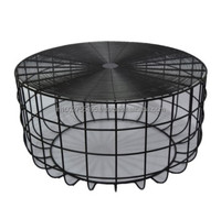 Tables basses rondes modernes de luxe en métal noir, tabourets gigognes pour canapé, meubles de salon, hall, chambre, bureau
