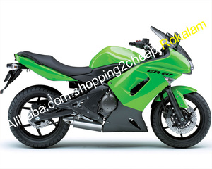 Kit de <span class=keywords><strong>Carenado</strong></span> de Motocicleta de Plástico ABS Verde para Kawasaki <span class=keywords><strong>ER6F</strong></span> 650R ER-6F ER 6F 06 07 08 2006 2007 2008 - Product Image 1
