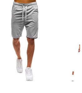 กางเกงขาสั้นผ้าฝ้ายแท้สำหรับผู้ชายกางเกงขาสั้นใส่สบายออกแบบได้เองสำหรับใส่ออกกำลังกายสีพื้นฤดูร้อน - Product Image 1