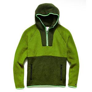 Sweats à capuche surdimensionnés et légers pour hommes en tissu solide et imprimé Vêtements d'hiver-Wholesale Supply Half Zip Hoodie - Product Image 2