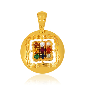 Venta al por mayor 925 plata esterlina Chakra colgante multi-piedra preciosa granate chapado en oro AAAA grado blanco perla encantos joyería Unisex - Product Image 4