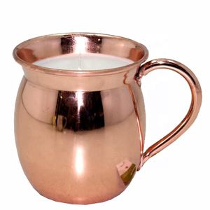 Home Decoration Brass And Steel <b>Mug</b> With Wax Copper Plating American Style Candle Vessels And Candle Jar Handmade - Product Image 1