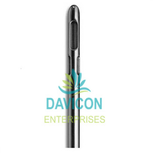 Instrumento quirúrgico de acero inoxidable con cánula de Las Vegas de estilo con dos orificios laterales centrales alimentados mecánicamente - Product Image 1