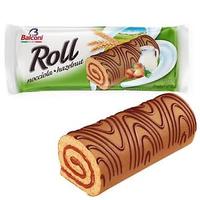 Rouleau de gâteau aux noisettes Balconi, gâteau moelleux fourré à la crème aux noisettes, certifié HACCP, Italie, 250g, emballage sous vide sucré