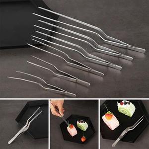 แหนบแหนบยาวสำหรับใช้ในครัว,ที่คีบอาหารสเตนเลสยาวพิเศษปลายหยักแม่นยำ - Product Image 2