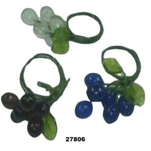 Nouvelle vente chaude magnifiquement 3 pièces perles de rond de serviette avec la forme de raisins pour l'article de décoration de Table à manger - Product Image 1