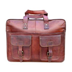 De alta calidad de cuero de la cabra de cuero Vintage bolso de bolsa con bolsillo de bloqueo más cerca - Product Image 1