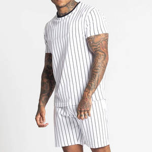 Chándal corto de verano para hombre, ropa personalizada por sublimación de Color sólido, venta al por mayor, conjuntos dobles baratos - Product Image 3