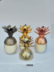 Portavelas de acero y cobre, recipiente de vela con tapa de Metal, en todos los colores, plateado con cera - Product Image 6