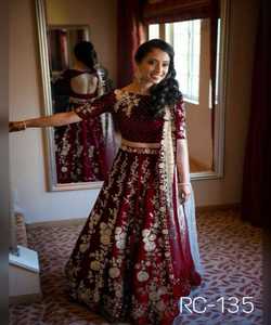 Atractivo diseñador seda cruda bordado secuencia trabajo lehenga choli con dupatta Festival desgaste mejor precio Ropa Étnica apparelgarment - Product Image 4