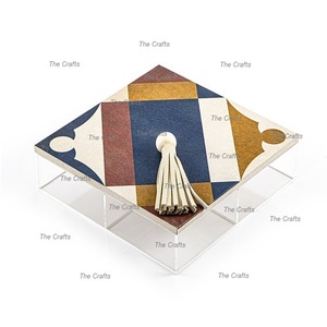 กล่องอะคริลิคพร้อมฝาไม้กล่องช็อคโกแลตสำหรับเสิร์ฟเครื่องครัว - Product Image 1