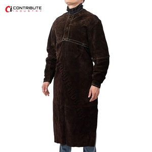 Chaqueta de soldadura de cuero, resistente al fuego, para trabajo, hecha con cuero partido De Vaca fuerte - Product Image 5