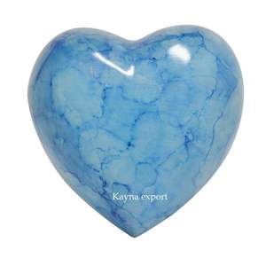 La dernière urne souvenir de coeur fini en marbre brillant belles nuances disponibles à des prix raisonnables urnes de coeur pour fournitures funéraires - Product Image 3