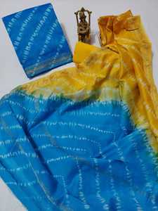 Tissu brocart imprimé à la main écologique rose et bleu, motifs floraux magnifiques, couleurs pastel vives pour la mode féminine - Product Image 6