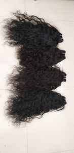 Extensiones de cabello Remy rizado Natural 100%, cutícula virgen alineada, cabello indio crudo, paquetes de cabello humano de templo de la India - Product Image 6