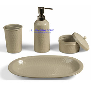 Ensemble de toilette en métal, pièces, pour salle d'eau, décoration de maison, finition brillante, luxe, décoratif d'hôtel, Combo - Product Image 6