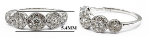 Offres Spéciales classique cluster 18k solide or blanc 100% diamant naturel bague de fiançailles bague de mariage pour les femmes - Product Image 2