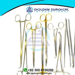 Instrumento veterinario de acero inoxidable dorado | Kit de instrumentos de Cirugía Torácica de tejidos blandos | Modelo | Fabricado en Pakistán - Product Image 4