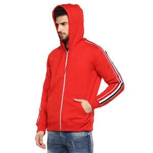 Pull-over à capuche avec fermeture éclair personnalisé de haute qualité coupe ajustée pour hommes veste à capuche brodée impression tie-dye avec poches kangourou sur le devant - Product Image 6