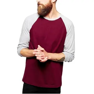 Мужская футболка с длинным рукавом, двухцветная однотонная Однотонная футболка с длинным рукавом, на заказ, пустая дышащая футболка