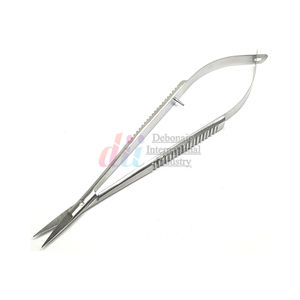 Tijeras de resorte Castroviejo rectas de acero inoxidable de 4,5 "| Tijeras quirúrgicas de precisión para Microcirugía Ocular y procedimientos dentales - Product Image 1