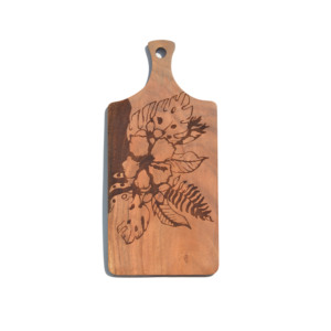 เขียงไม้อะคาเซียขนาดเล็กสไตล์เป็นมิตรต่อสิ่งแวดล้อมดีไซน์ทันสมัยชุดเขียงเลเซอร์สำหรับใช้ในบ้านประหยัดพื้นที่พิซซ่า - Product Image 2