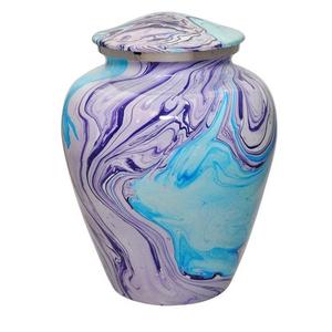 Urnes de crémation en aluminium imprimé de feuilles d'automne multicolores urnes de crémation funéraires pour cendres humaines adultes urnes avec support - Product Image 5