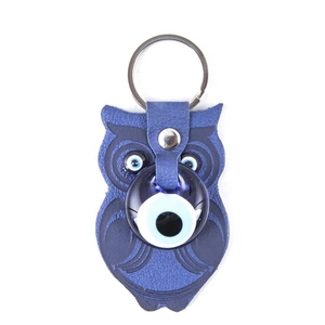 Porte-clés en cuir imitation avec perles en forme de hibou et œil maléfique en provenance de Turquie - Product Image 5