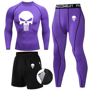 Wholesale Compression Pants Shirt Top Long Sleeve <b>Jacket</b> Set Suit Face Cover Gym Fitness Sets 5Pcs Men's <b>Workout</b> Clothes - Product Image 4