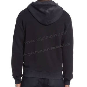 Sweat à capuche oversize en polaire de coton unisexe Streetwear d'hiver avec fermeture éclair taille XS Offre Spéciale en ligne Style actif solide - Product Image 2