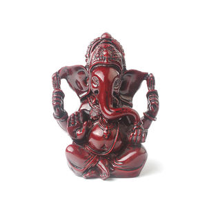 Antique Red Resin <strong>Ganesh</strong> <strong>Statue</strong> 4 Sizes Buddhism Style Hand-painted Artistic Home Decoration Hot Sales - Product Image 6