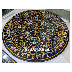 อินเดียที่มีคุณภาพสูงโบราณหินอ่อน Inlay ตารางด้านบน - Product Image 1