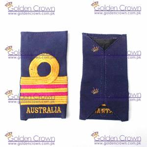 Alta calidad Royal Australian Teniente Comandante Slip-On Charretera Tamaño personalizado 3D Insignias bordadas-Venta al por mayor - Product Image 3