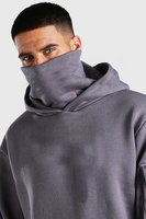 Ensemble de survêtement deux pièces personnalisé pour homme, grande taille, respirant, antibactérien, avec sweat à capuche multipoches, pantalon de survêtement et snood