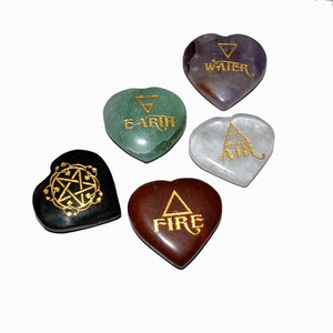 Wholesaler of Natural Stone Reiki Element with Pentagram : Natural Stone Reiki Element with Pentagram at Low Price - Product Image 1