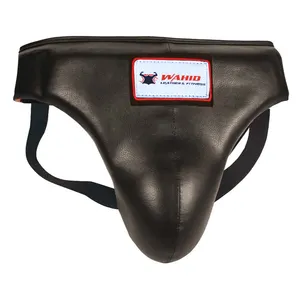PU Leather Shell Groin Guard for Boxing, Muay Thai and Martial arts, Cup Protector for Kickboxing and Training