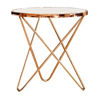 Table d'angle ronde en fer forgé, design rare moderne, pour salon et hôtels, vente en gros