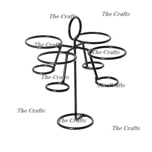 Ensemble de deux supports de crème glacée de couleur noire de fer avec support de cône de crème glacée de qualité supérieure pour une utilisation à domicile - Product Image 6