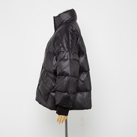 Tendances CP : Doudoune matelassée brillante à capuche pour femme, en coton respirant, imperméable et coupe-vent, collection automne-hiver de haute qualité