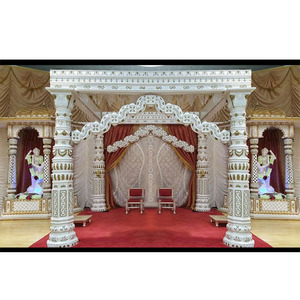 Mandap tradicional Devdas para ceremonia de boda india, pilares para boda, indio - Product Image 1