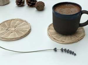 Posavasos de Ratán Tejido de Metal de Primera Calidad, Tamaño Personalizable, Elegante, Duradero, Acabado Ideal para Hoteles, Restaurantes, Juego de 6 Tazas de Té - Product Image 5