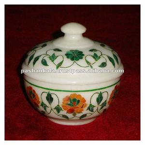 Apple Forme Marqueterie De Marbre Boîte - Product Image 1